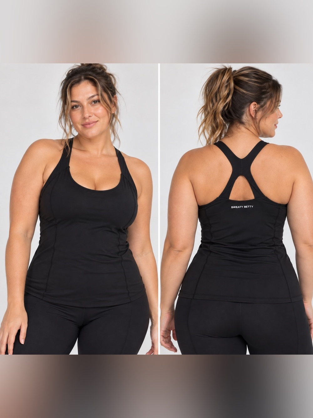🖤 Sweaty Betty Black Racerback Workout Tank Top | XL | Excellent | MSR $78